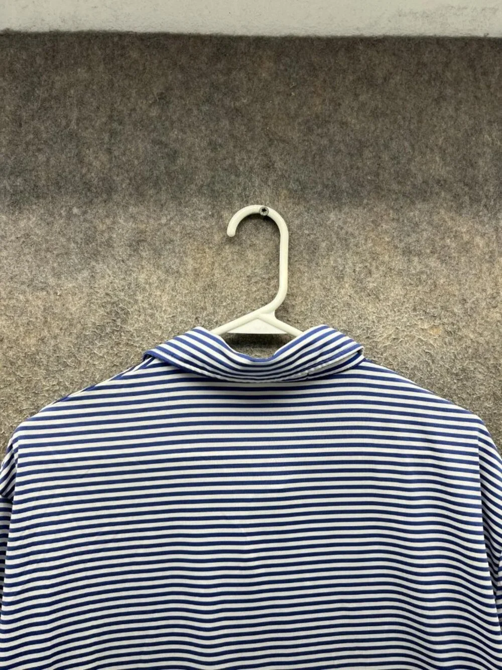 RLX Ralph Lauren Polo Shirt Mens XL Blue Striped Golf Performance Wicking
